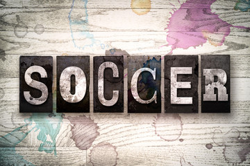 Soccer Concept Metal Letterpress Type