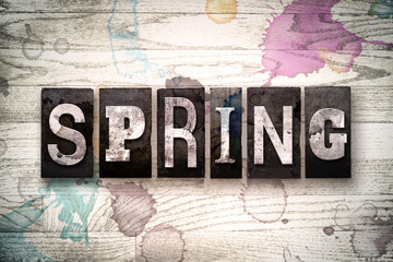 Spring Concept Metal Letterpress Type