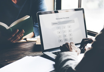 Log in Secured Access Verify Identity Password Concept