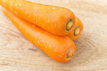 carrot on wooden background