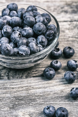 blueberry on wooden background