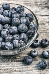 blueberry on wooden background
