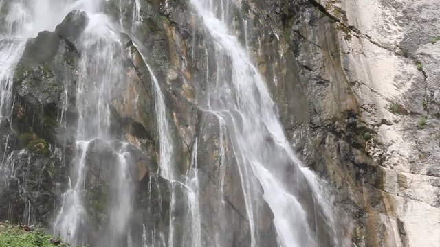 waterfall in the mountains