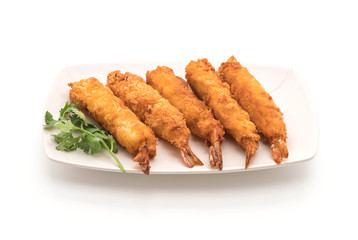 batter-fried prawns on white