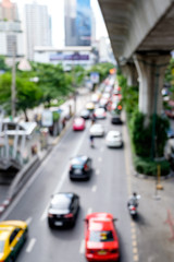 Abstract Blur of Traffic jam in rush hour