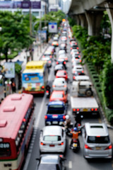 Abstract Blur of Traffic jam in rush hour