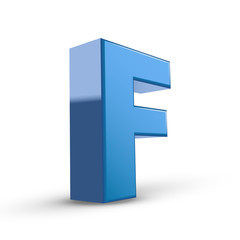 3d blue letter F