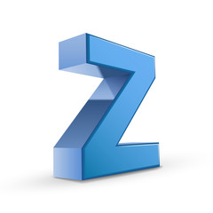 3d blue letter Z