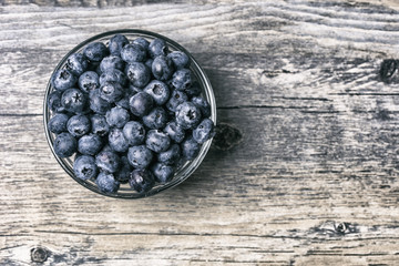 blueberry on wooden background