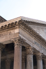 Rome, Italy - July 5, 2016: Pantheon. The Pantheon is a former Roman temple, now a church, in Rome, Italy, on the site of an earlier temple commissioned by Marcus Agrippa during the reign of Augustus