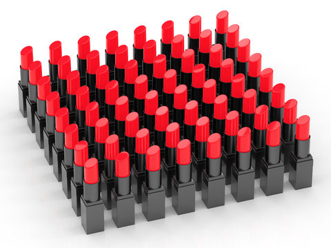 A Lot Of Red Lipsticks