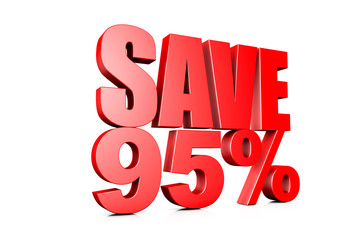 3d illustration save 90%