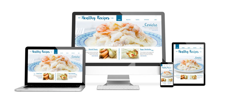 devices isolated mockup healthy recipes