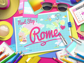 Rome on map