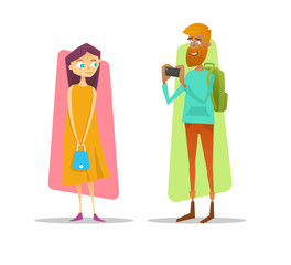 Students . Character design. Vector illustration.