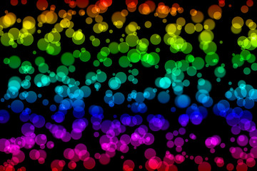 LGBT color blur bokeh, Rainbow colorful abstract graphic for background