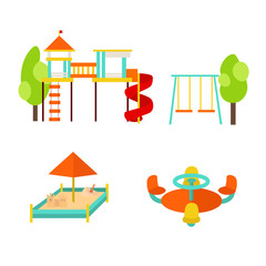 Kids Playground with Elements. Vector