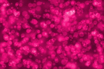 Pink Color Blur Bokeh for Background, Circle round shape Abstract Graphic, Magic Light Out of Focus Effect.