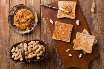Sandwich with peanut butter