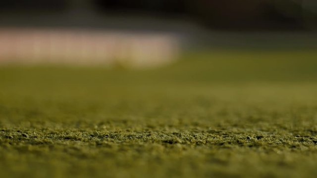 playing mini golf in the summer close-up