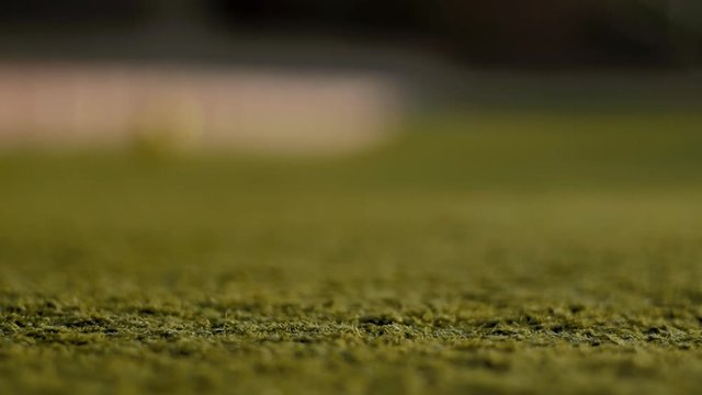 playing mini golf in the summer close-up