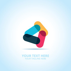 Abstract Community logo, design concept, emblem, icon, flat logotype element for template.