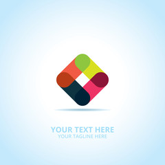 Abstract Community logo, design concept, emblem, icon, flat logotype element for template.