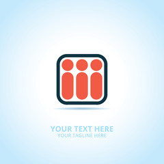 Abstract Community logo, design concept, emblem, icon, flat logotype element for template.