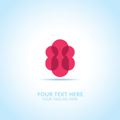 Abstract Community logo, design concept, emblem, icon, flat logotype element for template.