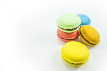 Macaroon on a white background.