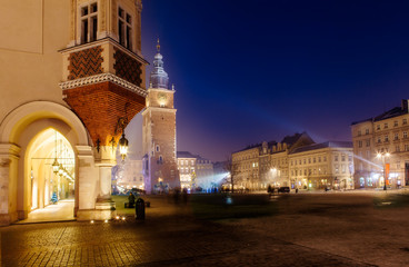 Fototapeta na wymiar Kraków - Rynek nocą