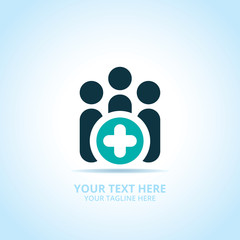 Abstract Partnership logo, design concept, emblem, icon, flat logotype element for template.