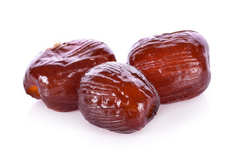 chinese jujubes isolated on white background
