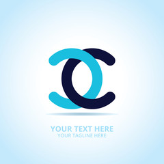 Obraz premium Abstract Connect logo, design concept, emblem, icon, flat logotype element for template.