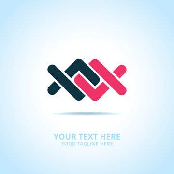 Abstract Connect logo, design concept, emblem, icon, flat logotype element for template.