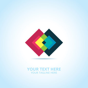Abstract Connect logo, design concept, emblem, icon, flat logotype element for template.