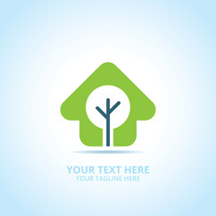 Abstract Nature logo, design concept, emblem, icon, flat logotype element for template.