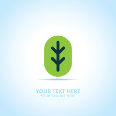 Abstract Nature logo, design concept, emblem, icon, flat logotype element for template.