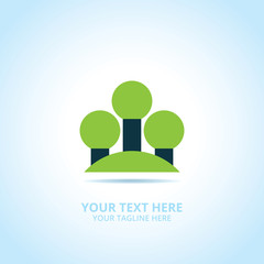 Abstract Nature logo, design concept, emblem, icon, flat logotype element for template.