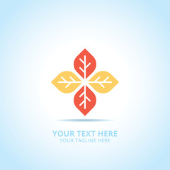 Abstract Nature logo, design concept, emblem, icon, flat logotype element for template.