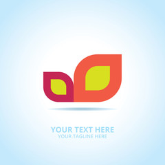 Abstract Nature logo, design concept, emblem, icon, flat logotype element for template.