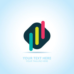 Abstract Creative Box logo, design concept, emblem, icon, flat logotype element for template.