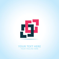 Abstract Creative Box logo, design concept, emblem, icon, flat logotype element for template.