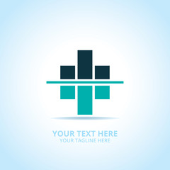 Abstract Building Real Estate logo, design concept, emblem, icon, flat logotype element for template.