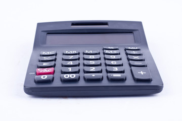 calculator for calculating the numbers accounting accountancy business calculation  on white background  isolated (front view)
