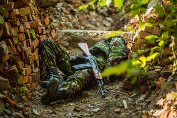 Body of dead soldier