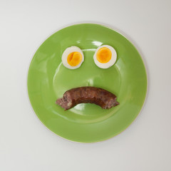 Funny face on the plate