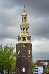 Clock Tower in Amsterdam