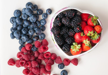 blueberries raspberries strawberries blackberries