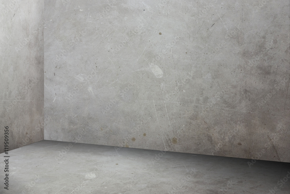 Aufkleber empty grey grunge concrete perspective room,mock up for display